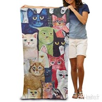 Cats Animal Lightweight Absorbent Quick-Drying Spa Towels Swimsuit Bath and Shower Towel Beach Blanket for Women，Men 80x130cm 31.5x51.2inches - B07VRWQDWR